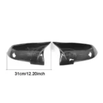 Fits BMW 1/3/4 series M2 Rearview Side Mirror Cover Caps Horn Style (Carbon Fiber Print) - Image 2
