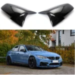 Fits BMW 1/3/4 series M2 Rearview Side Mirror Cover Caps Horn Style (Carbon Fiber Print)