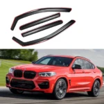 Fit 2019-2022 BMW X4 In-Channel Vent Window Visors Rain Sun Wind Guards Shade Deflectors