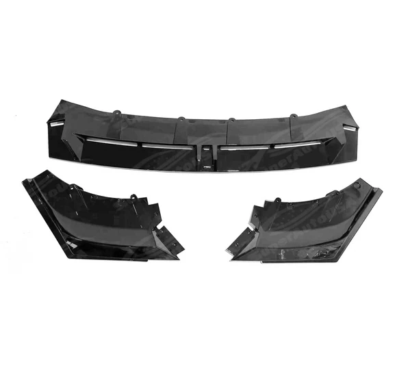 Fit 2023-2024 BMW 5 Series G60 M-Sport Pack Gloss Black Front Bumper Lip Spoiler - Image 7