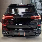 Fits 2019-2024 BMW X5 G05 Gloss Black Rear Diffuser Bumper lip with LED Break Light & Corner Splitters - Image 5