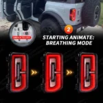 Fits Ford Bronco 2021-2024 Full LED Tail Lights Sequential Assembly - Image 11