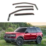 Fit 2021-2025 Ford Bronco Sport In-Channel Vent Window Visors Rain Sun Wind Guards Shade Deflectors