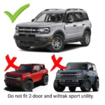 Fit 2021-2025 Ford Bronco Sport In-Channel Vent Window Visors Rain Sun Wind Guards Shade Deflectors - Image 2