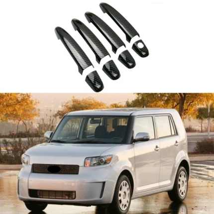 Fit 2008-2016 Scion xB Door Handle Cover Trim (Carbon Fiber Print)