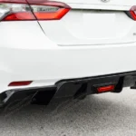 Fit 2018-2023 Toyota Camry Rear Bumper Lower Diffuser Spoiler with LED Light (Carbon Fiber Print) - Image 6