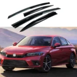 Fit 2022-24 Honda Civic 3D Mugen Style Vent Window Visors Rain Sun Wind Guards Shade Deflectors
