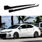 Fit 2014-2019 Toyota Corolla Side Body Skirts (Unpainted Matte Black)