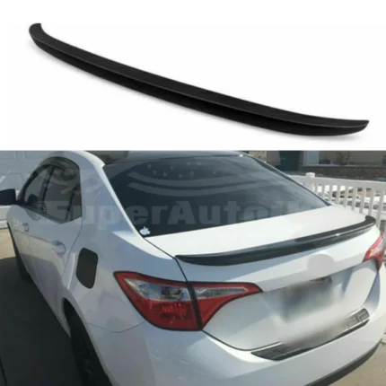 Fit 2014-2019 Toyota Corolla OE Style Rear Trunk Wing Spoiler Primed (Gloss Black)