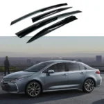 Fit 2020-2024 Toyota Corolla Sedan 3D Mugen Style Vent Window Visors Rain Sun Wind Guards Shade Deflectors