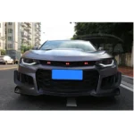 Fit for 2016-21 Chevrolet Camaro ZL1 Trims Front Upper Bumper Grille LED (Black) - Image 4