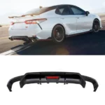 Fit 2018-2023 Toyota Camry Rear Bumper Lip Spoiler Lower Diffuser with LED Light