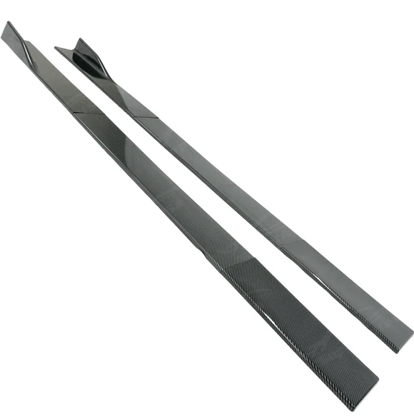 Carbon Fiber Print Side Skirts Extension Fits BMW 2000-2025 All Year Model - Image 2