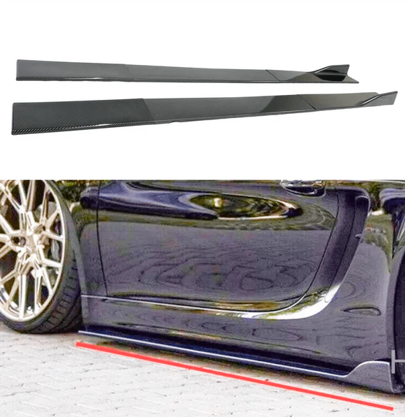 Carbon Fiber Print Side Skirts Extension Fits BMW 2000-2025 All Year Model - Image 1