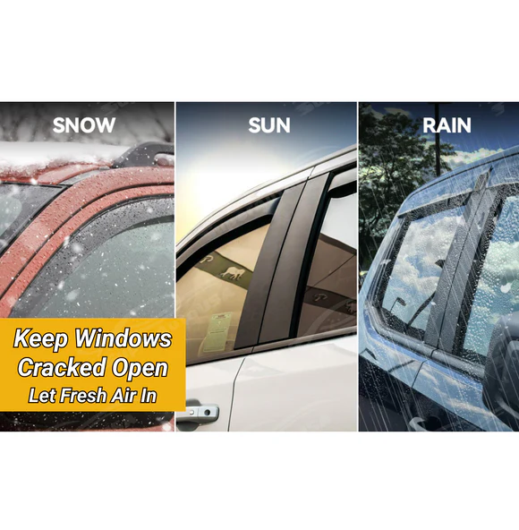 Carbon Fiber Print Trim Rain Guards Side Window Visors Vent Deflectors For Subaru Impreza 2017-2025 - Image 5