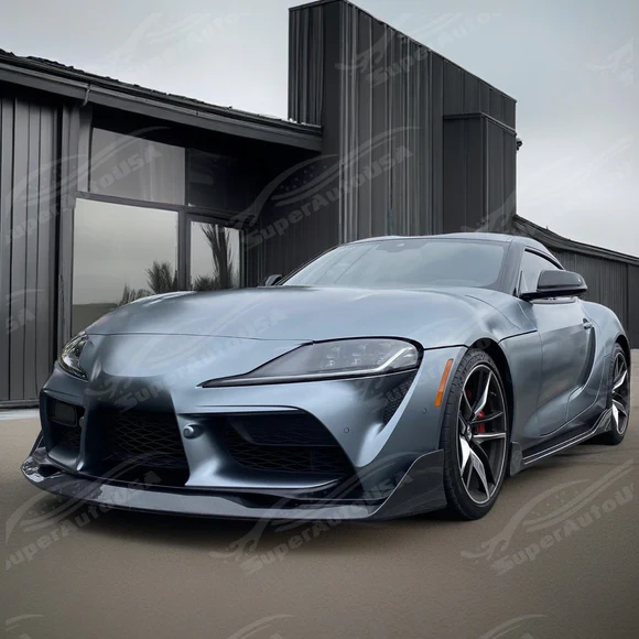 Fits Toyota Supra 2021-2025 Real Carbon Fiber Front Splitter Lip Spoiler Lower Bumper (1pc) - Image 7
