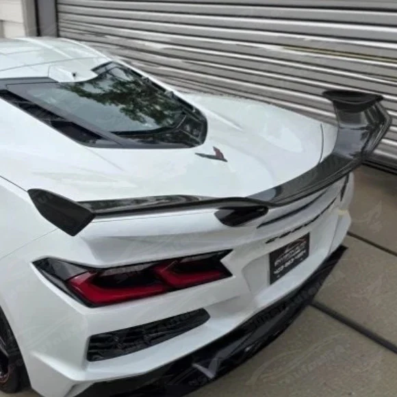 Real Carbon Fiber Rear Trunk Wing Spoiler Fits Chevrolet Corvette C8 Z06 Z07 2020-2024 - Image 2