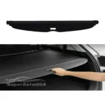 Fits 2014-2019 Nissan Rogue Rear Trunk Retractable Tonneau Cargo Cover and Free Net (Black) - Image 6