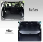 Fits 2014-2019 Nissan Rogue Rear Trunk Retractable Tonneau Cargo Cover and Free Net (Black) - Image 7