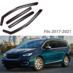 Fit 2017-2021 Chrysler Pacifica In-Channel Vent Window Visors Rain Sun Wind Guards Shade Deflectors - Image 3