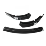 Fits 2015-2022 Dodge Charger SRT RT Front Bumper Lip Spoiler Splitter Body (Black, 3pcs) - Image 2