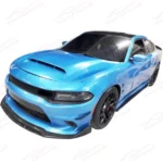 Fits Dodge Charger 2015-2023 SRT RT Carbon Fiber Print Front Bumper Lip Spoiler - Image 6