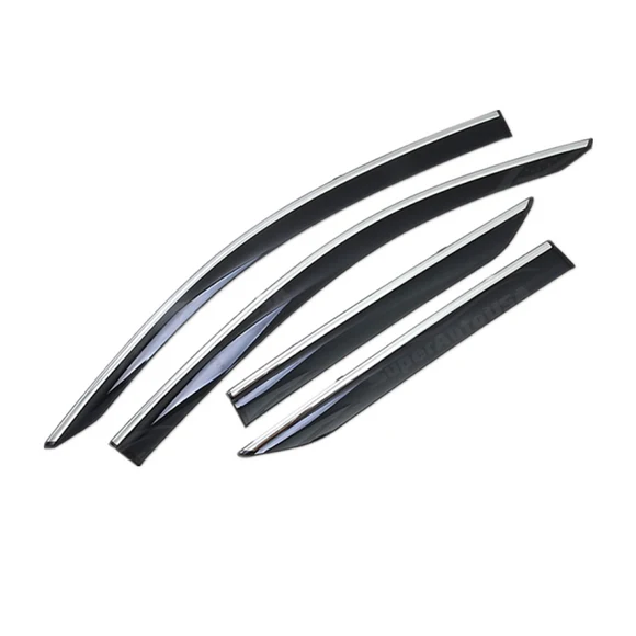 Chrome Trim Rain Guard Side Window Visor Vent Deflectors For Subaru Impreza 2017-2025 - Image 3