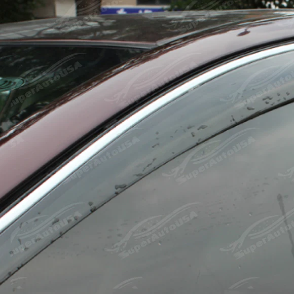 Fits Honda Accord 2018-2022 Chrome Trim Side Window Guards Vented Wind Rain Visors - Image 6