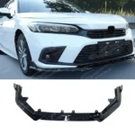 Fits 2022-2024 Honda Civic Gloss Black Front Bumper Lip Spoiler Splitter - Image 4