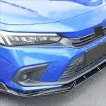 Fits 2022-2024 Honda Civic Gloss Black Front Bumper Lip Spoiler Splitter - Image 2