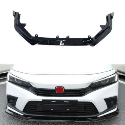 Fits 2022-2024 Honda Civic Gloss Black Front Bumper Lip Spoiler Splitter