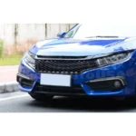 Fit 2016-2018 HONDA Civic 10 Front Bumper Center Radiator Grille Honeycomb Grill (Black) - Image 4