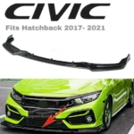 Fits 2017-2021 Honda CIVIC Hatchback Si Performance Front Bumper Lip (Gloss Black) - Image 3