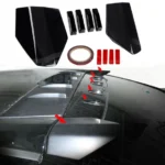 Fit 2016-2021 Honda CIVIC FK4 FK7 5DR Hatchback Type R Vortex Black Roof Spoiler - Image 3