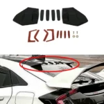 Fit 2016-2021 Honda CIVIC FK4 FK7 5DR Hatchback Type R Vortex Black Roof Spoiler