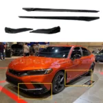 Fit 2022-2023 Honda Civic Side Body Skirts Front Corners Trim (Unpainted Black)