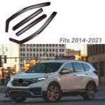 Fit 2017-2021 Honda CR-V CRV In-Channel Vent Window Visors Rain Sun Wind Guards Shade Deflectors