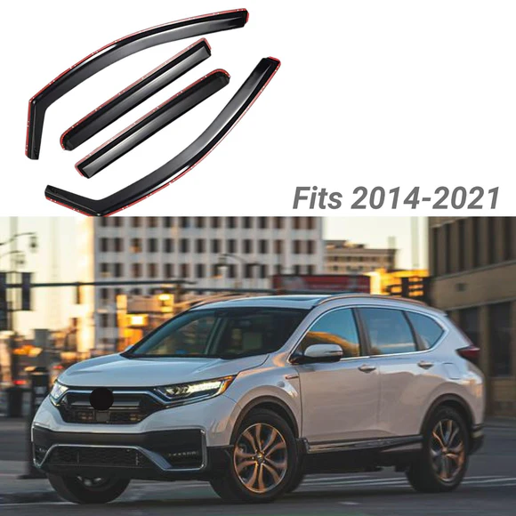 Civic22-IC_10.webp Fit 2017-2021 Honda CR-V CRV In-Channel Vent Window Visors Rain Sun Wind Guards Shade Deflectors - Image 1