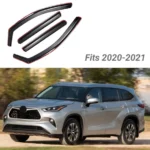 Fit 2020-2024 Toyota Highlander In-Channel Vent Window Visors Rain Sun Wind Guards Shade Deflectors - Image 3