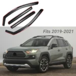 Fit 2019-2024 Toyota RAV4 In-Channel Vent Window Visors Rain Sun Wind Guards Shade Deflectors