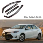 Fit 2014-2019 Toyota Corolla In-Channel Vent Window Visors Rain Sun Wind Guards Shade Deflectors - Image 3