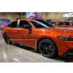 Fit 2022-2023 Honda Civic Side Body Skirt Kit Extensions (Unpainted Black) - Image 3