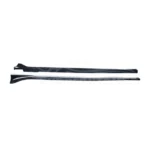 For 2022-2024 Honda Civic Side Skirts Extension Body Kit (Gloss Black/Red Stripe) - Image 2