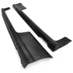 Fits 2006-2011 Honda Civic Si Coupe 2-Door Black Side Skirt Extensions Black - Image 6