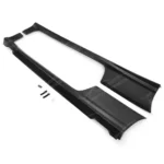 Fits 2006-2011 Honda Civic Si Coupe 2-Door Black Side Skirt Extensions Black - Image 9