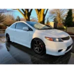 Fits 2006-2011 Honda Civic Si Coupe 2-Door Black Side Skirt Extensions Black - Image 10