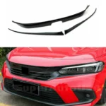 For 2022-2023 Honda Civic 11th Front Bumper Grill Strip Cover Trim (Gloss Black) - Image 3