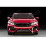 Fits Honda Civic Si Hatchback 2017-2020 OEM Style Black Front Lower Grille - Image 6