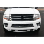 Fits 2015-2018 Ford Expedition Chrome & Black Front Bumper Grill Mesh Grille - Image 6