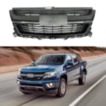Fits 2015-2018 Chevrolet Colorado Gloss Black Front Bumper Grill Mesh Grille